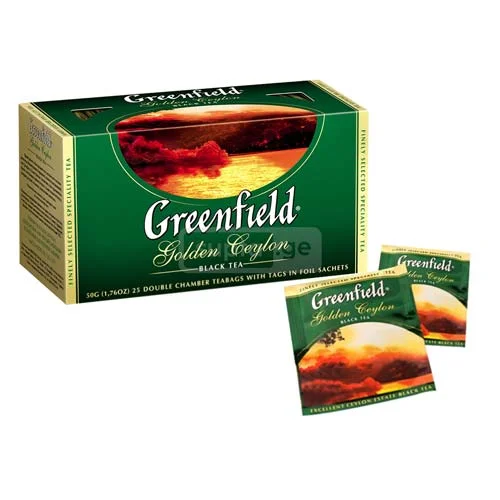 Greenfield black tea in packs 25pcs